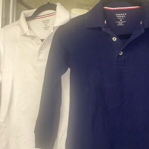 French Toast boys long sleeve polo shirts size 10 one navy blue ONLY